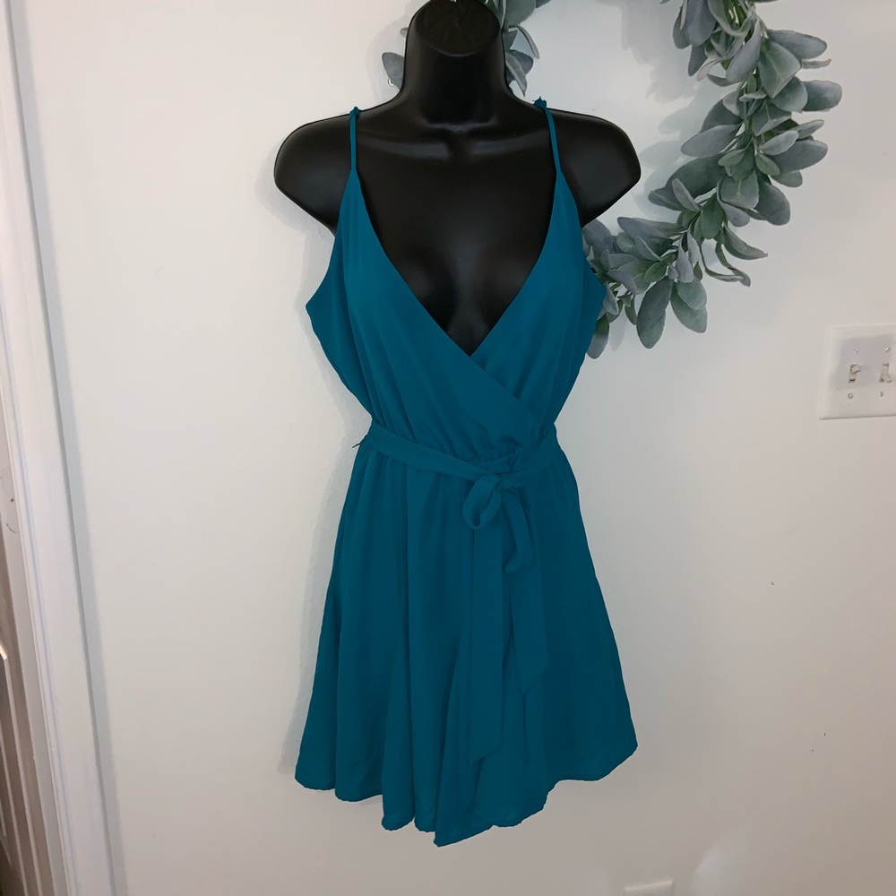 Teal Wrap Dress
